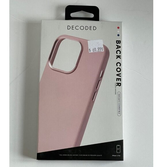 Decoded iPhone 13 Pro Pink Leather MagSafe ECCO Bumper Case - Picture 2 of 8